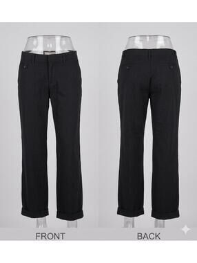 🖤Old Navy Pants Black Striped Straight Leg Cotton Work/Dressy Size 18 10-18🖤